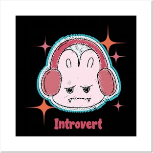 Introvert bunny Posters and Art